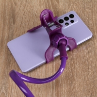 Держатель-прищепка, гибкий,регулируемый, для смартфона 3-7", 60 см, шир. держ. 12 см,фиолетовый Держатель-прищепка, гибкий,регулируемый, для смартфона 3-7", 60 см, шир. держ. 12 см,фиолетовый