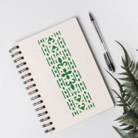 Трафарет бордюрный пластик "Геральдические узоры" 40х12 см