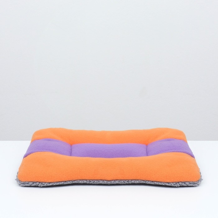 Матрас для животных, двухсторонний, 87 х 70 см, оранжевый/сиреневый