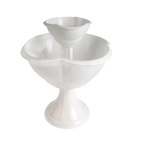 Клумба пластиковая, 2 яруса, d = 27–55 см, h = 60 см, белая, «Водопад» Клумба пластиковая, 2 яруса, d = 27–55 см, h = 60 см, белая, «Водопад»