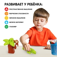 Конструктор &laquo;Обезьяна и крокодил&raquo;, 4 детали