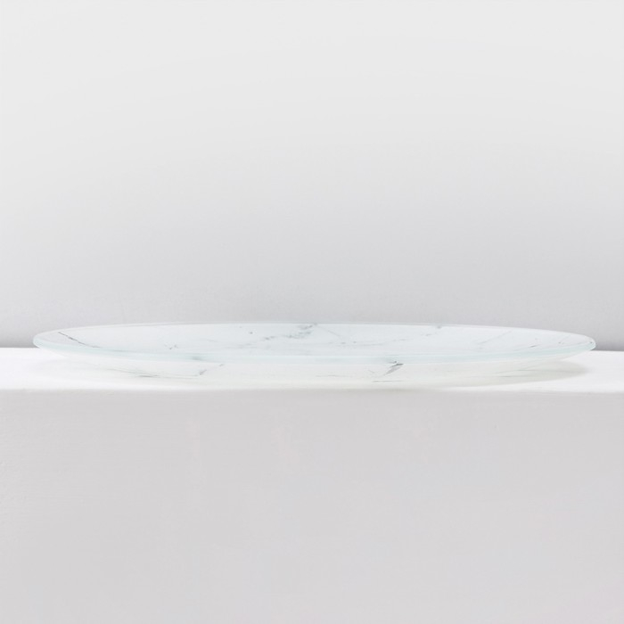 Набор столовый Доляна &laquo;Мрамор&raquo;, 7 предметов: тарелка d=30 см - 1 шт, d=21,5 см - 6 шт, цвет белый