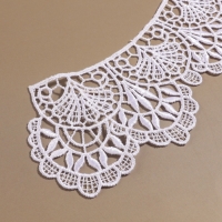 Воротник пришивной, гипюровый, 21 &times; 7 см, цвет белый