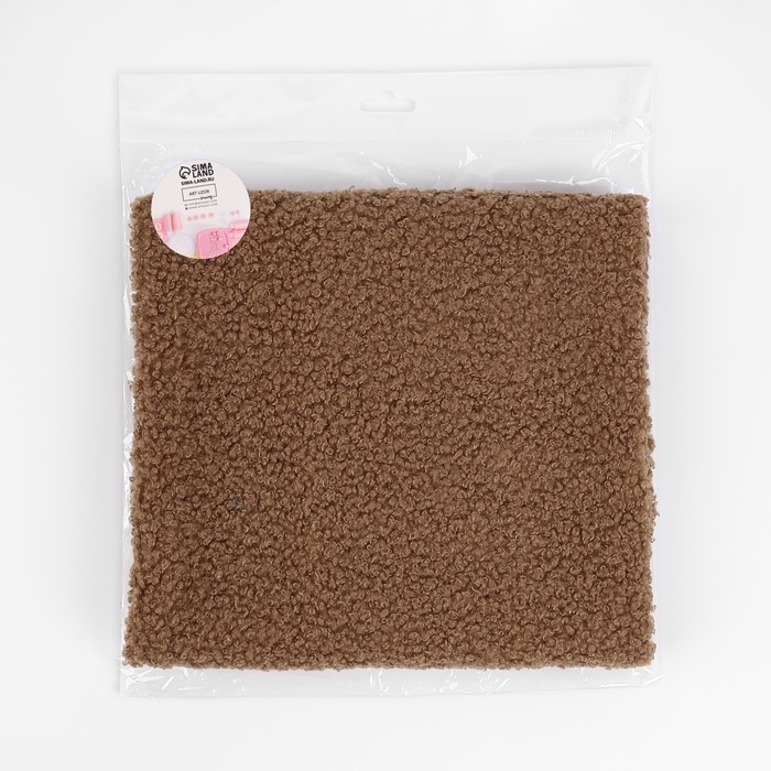 Лоскут мех &laquo;Барашек&raquo;, 50 &times; 50 см, 500 г/м, цвет коричневый №29