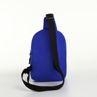 Сумка-слинг на молнии TEXTURA, наружный карман, цвет синий Сумка-слинг на молнии TEXTURA, наружный карман, цвет синий