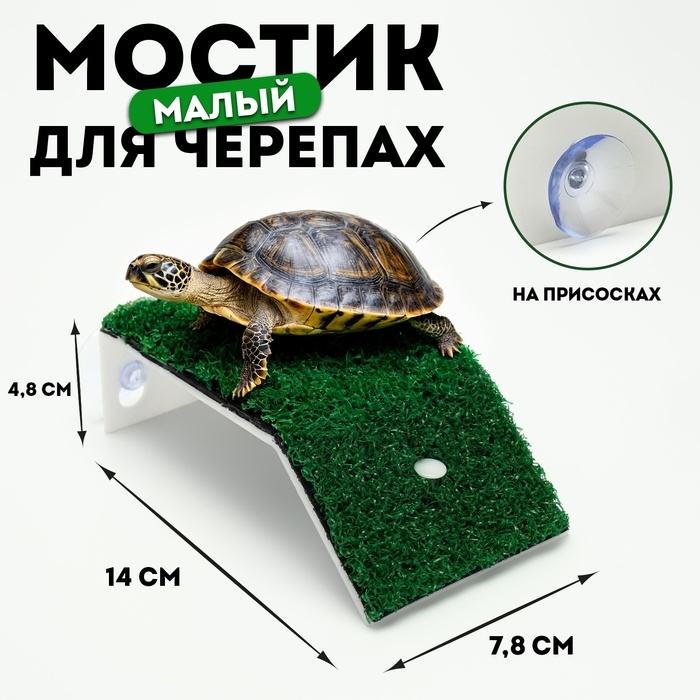 Мостик для черепах малый, на присосках, 14 х 7,8 х 4,8 см Мостик для черепах малый, на присосках, 14 х 7,8 х 4,8 см