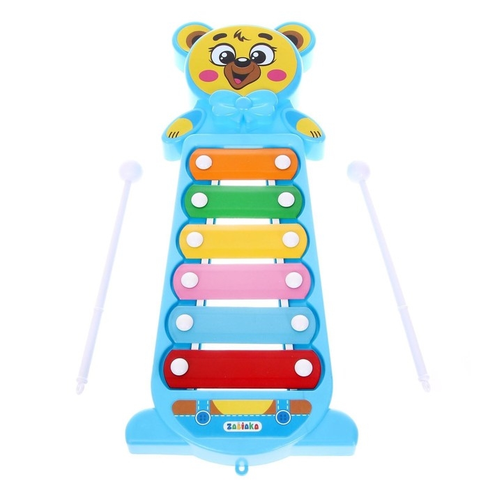 Металлофон &laquo;Мишка&raquo;, цвета МИКС
