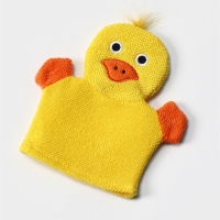 Мочалка - варежка детская для купания Доляна &laquo;Уточка&raquo;, 21 см