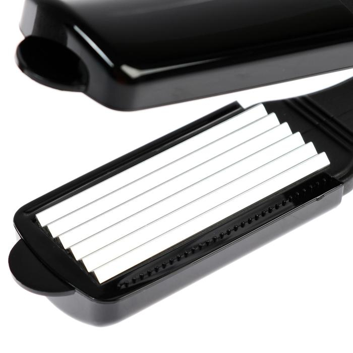 Щипцы-гофре HOMESTAR HS-8005, 30 Вт, алюминиевое покрытие, 33х80 мм, 220&deg;С, черные