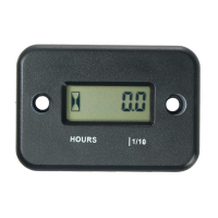 Счетчик моточасов 54×35×14 мм, ЖК-дисплей, IP67, черный Счетчик моточасов 54×35×14 мм, ЖК-дисплей, IP67, черный