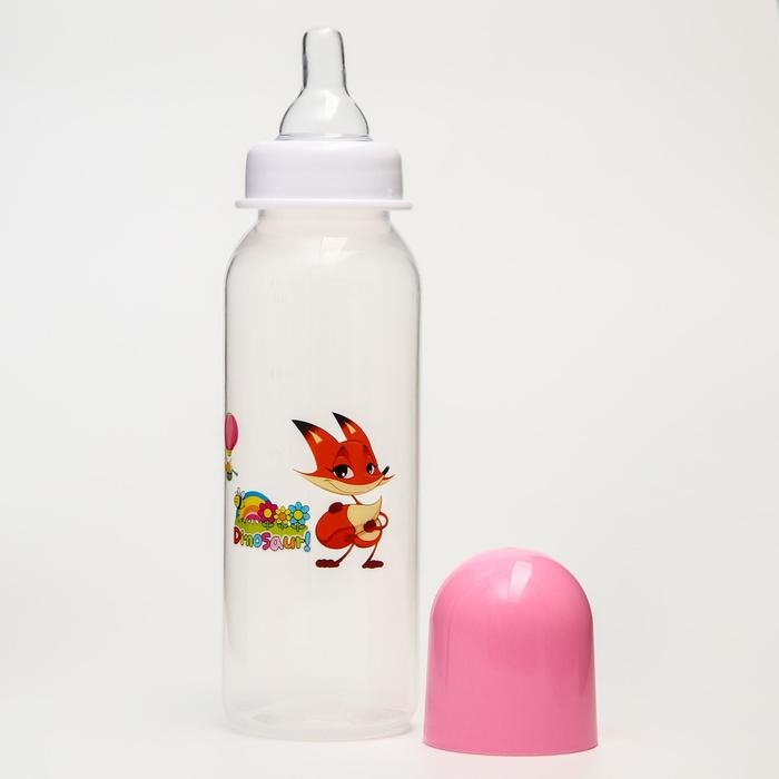 Бутылочка для кормления &laquo;Весёлые животные&raquo;, классическое горло, 250 мл., от 3 мес., цвета МИКС