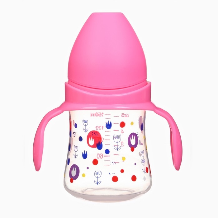 Бутылочка для кормления &Oslash;50мм ШГ, +0мес., 150мл, цвет розовый