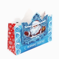 Пакет подарочный новогодний &laquo;Дед Мороз&raquo;, 30 х 26 х 10 см , Новый год