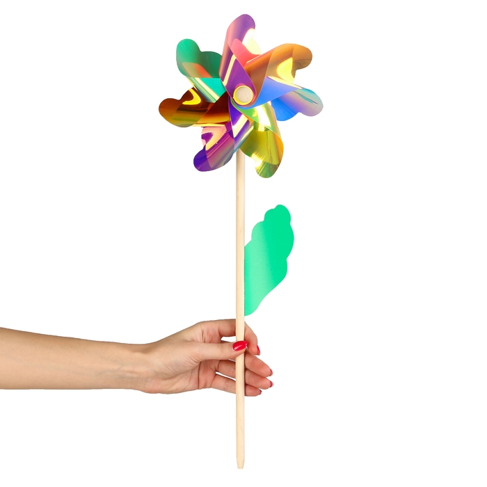 Ветерок «Цветочек» на деревянной палочке Ветерок «Цветочек» на деревянной палочке