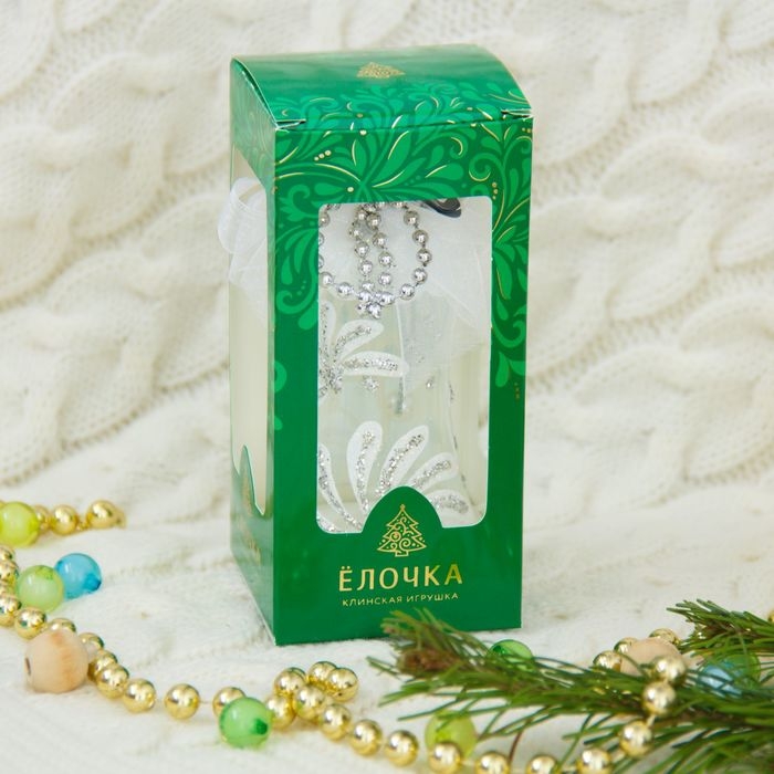 Ёлочная игрушка "Хрустальный колокольчик" h-8,2 см