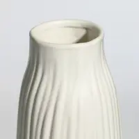 Ваза керамика настольная "Флоранс" волны, 22х9х6,5 см, белый