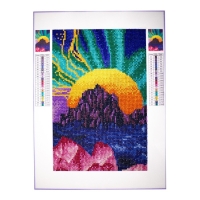 Алмазная мозаика с полным заполнением на холсте &laquo;Горы&raquo;, 20 х 30 см