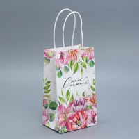 Пакет подарочный крафтовый, упаковка, &laquo;Самой нежной&raquo;, 12 х 21 х 9 см