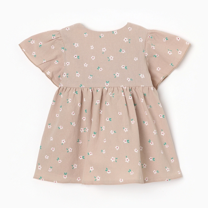 Платье детское Крошка Я Платье детское Крошка Я "Цветы", р.74-80, бежевый
