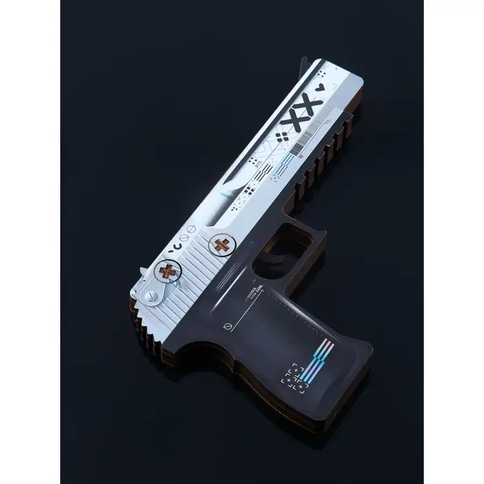 Набор сувенирное оружие &laquo;Геометрия&raquo;, автомат, пистолет, нож охотничий, 3 шт