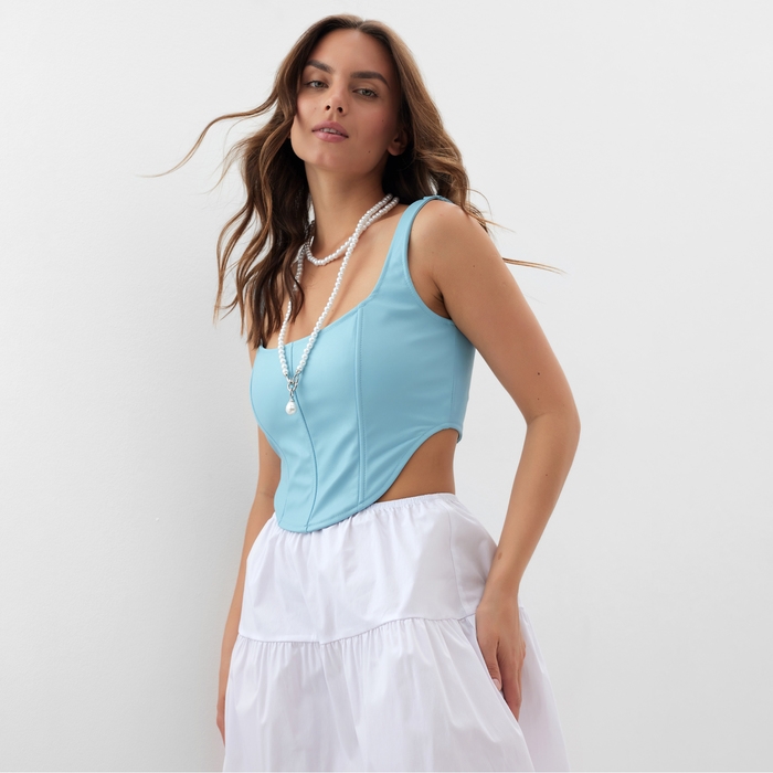 Корсет женский MIST кожаный, р. XS, голубой Корсет женский MIST кожаный, р. XS, голубой