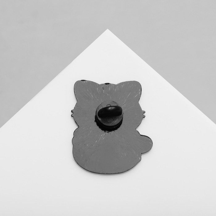 Значок «Котик» из Гриффиндора, цветной в чёрном металле Значок «Котик» из Гриффиндора, цветной в чёрном металле