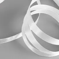 Лента атласная, 10 мм &times; 23 &plusmn;1 м, белая №01