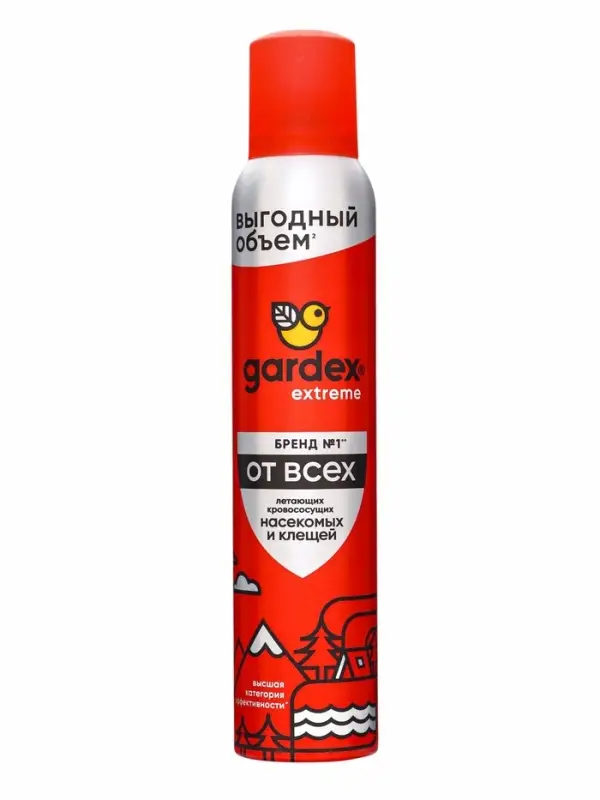 Gardex Extreme Аэрозоль от всех летающих кровососущих насекомых и клещей  200 мл (6) АН