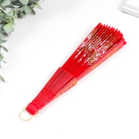 Веер пластик "Цветы с блёстками" МИКС 23 см