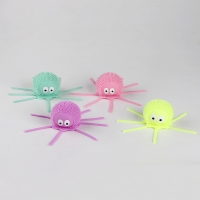 Мяч детский резиновый ёжка световой &laquo;Осьминог&raquo;, цвета МИКС , в шоубоксе