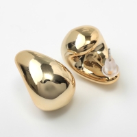 Серьги пластик &laquo;Капля&raquo; структура мини, цвет золото