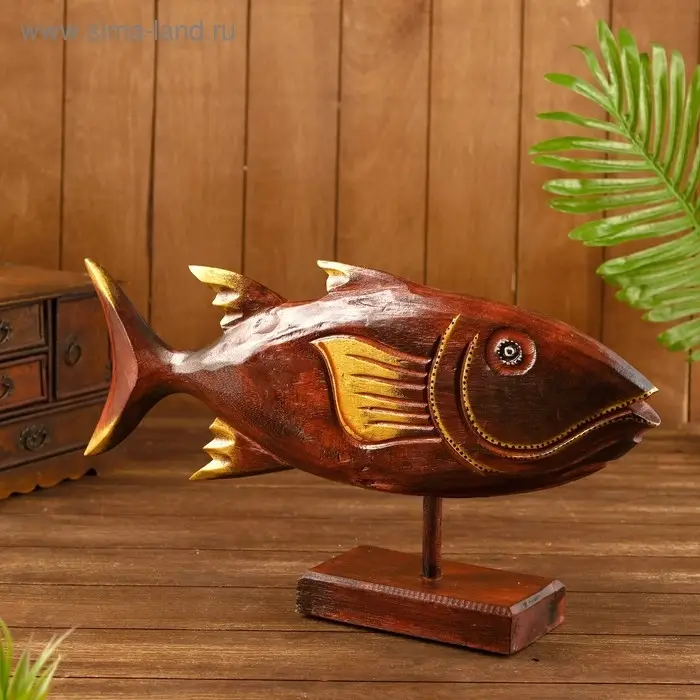 Сувенир на подставке &laquo;Рыба&raquo;, 30&times;8&times;22 см, дерево