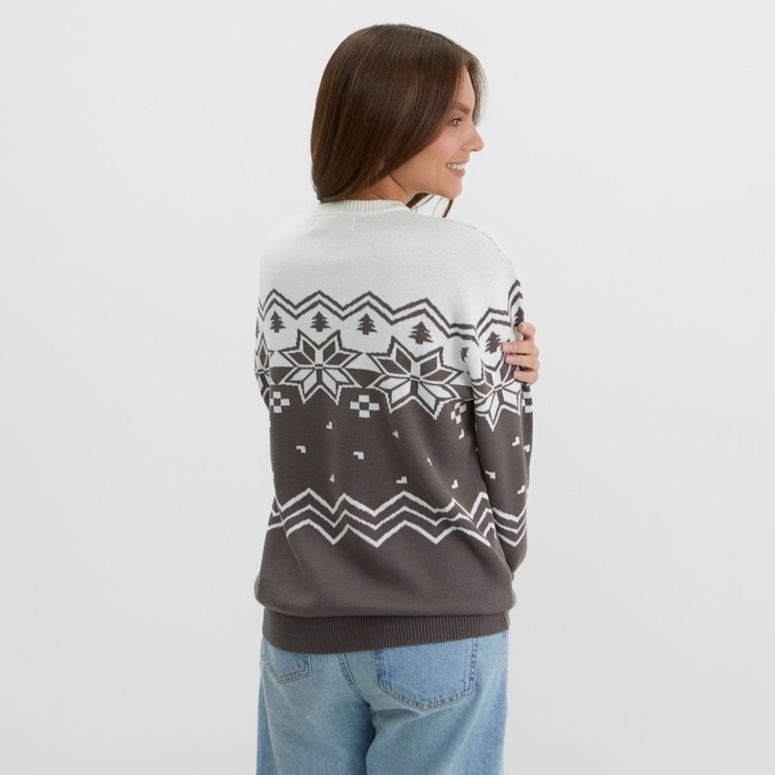 Новый год. Джемпер вязаный KAFTAN Scandinavia размер 56, серый Новый год. Джемпер вязаный KAFTAN Scandinavia размер 56, серый