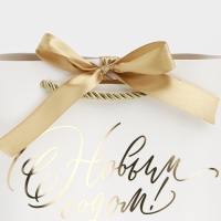 Пакет подарочный новогодний &laquo;С Новым годом&raquo;, 21 х 17 х 7 см