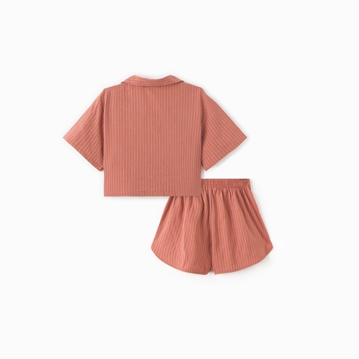 Пижама женская (рубашка и шорты) KAFTAN Пижама женская (рубашка и шорты) KAFTAN "Полоска" р.44-46, коралл