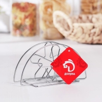 Салфетница Доляна &laquo;Цветок&raquo;,13&times;6&times;7,5 см, цвет серебряный