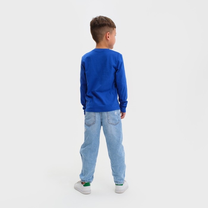 Футболка с длинным рукавом "Тачки", Disney, рост 122-128, синий