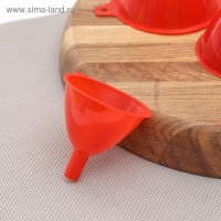 Набор воронок, 3 шт, 9×8 см, 8×7 см, 6,5×6,5 см, цвет МИКС Набор воронок, 3 шт, 9×8 см, 8×7 см, 6,5×6,5 см, цвет МИКС