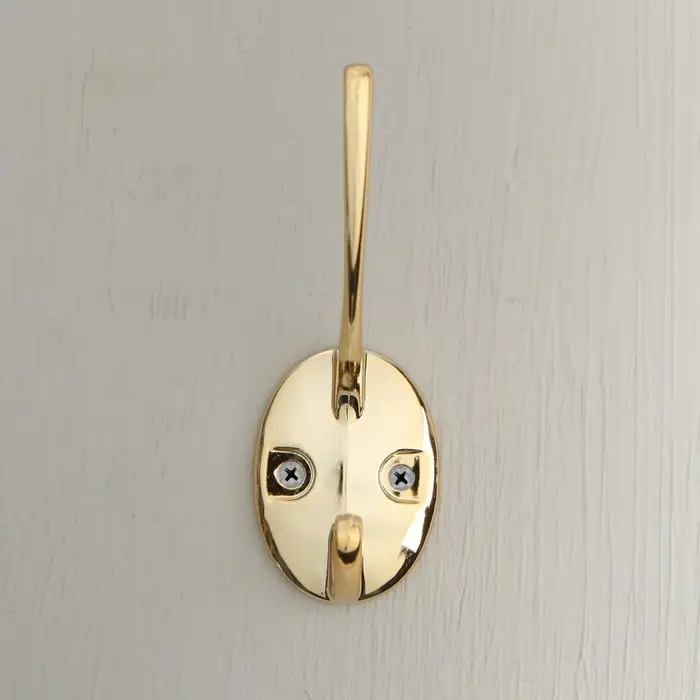 Крючок мебельный ТУНДРА TKd=002 LIGHT, двухрожковый, золото