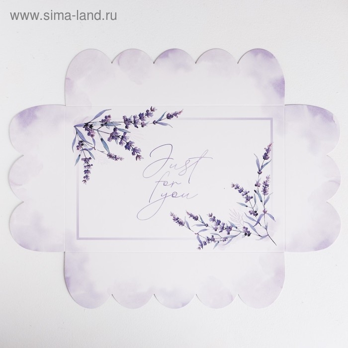 Коробка для печенья, кондитерская упаковка с PVC крышкой, Just for you, 20 х 30 х 8 см Коробка для печенья, кондитерская упаковка с PVC крышкой, Just for you, 20 х 30 х 8 см