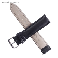 Ремешок для часов "Соломон", 18 мм, натуральная кожа, l-20 см, черный с тиснением Ремешок для часов "Соломон", 18 мм, натуральная кожа, l-20 см, черный с тиснением