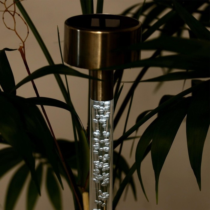 Садовый светильник на солнечной батарее &laquo;Пузырьки&raquo;, 5 &times; 36 &times; 5 см, 1 LED, свечение белое