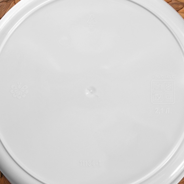 Кастрюля для СВЧ-печи, 2,1 л, пластик, МИКС