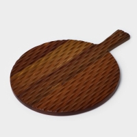 Доска разделочная с ручкой &laquo;Рельеф&raquo;, 40&times;30&times;1,5 см, акация