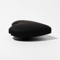 Расчёска массажная &laquo;Сердце&raquo;, складная, с зеркалом, 8&times;2.5 см, матовая, чёрная