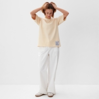 Футболка женская оверсайз MINAKU: One Most Brand цвет молочный, размер 44 Футболка женская оверсайз MINAKU: One Most Brand цвет молочный, размер 44