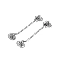 Крючок ветровой LOCKLAND KV001, L=150 мм, нержа, цвет хром, 2 шт