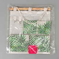 Органайзер подвесной с карманами Доляна &laquo;Тропики&raquo;, 4 отделения, 30&times;34 см