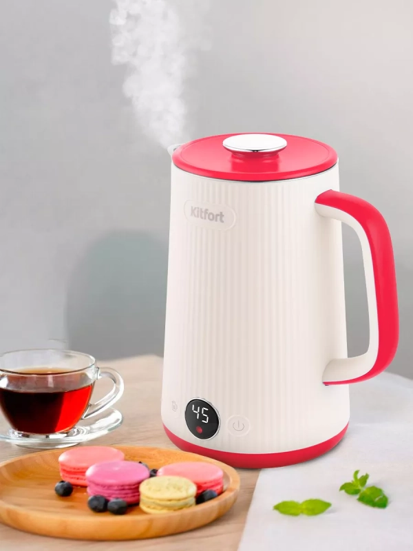 Чайник электрический металлический пластик КТ-6197 - 1.7 л
