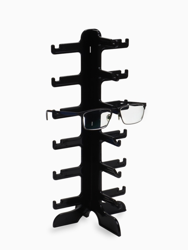 Подставка под очки 6 мест, 16&times;14,5&times;35,5, оргстекло, цвет чёрный